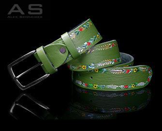 Belt handmade artistic work in a single copy