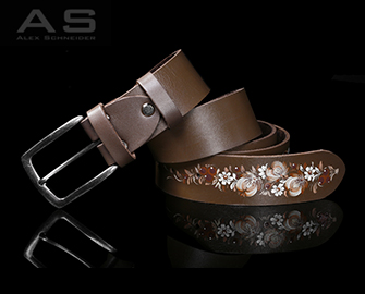 Belt handmade artistic work in a single copy