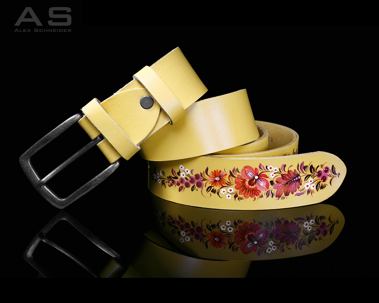 Belt handmade artistic work in a single copy